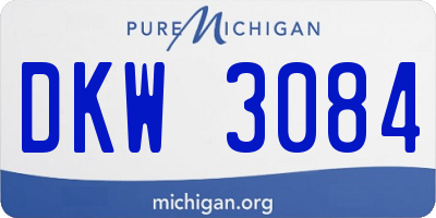 MI license plate DKW3084