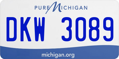 MI license plate DKW3089