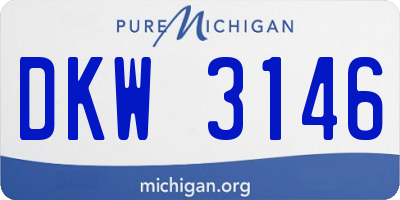 MI license plate DKW3146