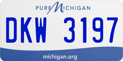 MI license plate DKW3197