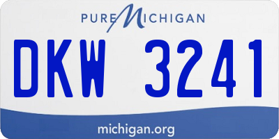 MI license plate DKW3241