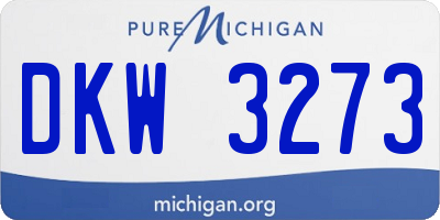 MI license plate DKW3273