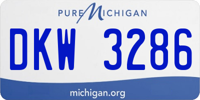 MI license plate DKW3286