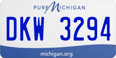 MI license plate DKW3294
