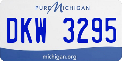 MI license plate DKW3295