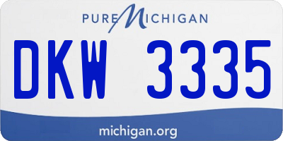MI license plate DKW3335