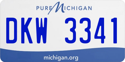 MI license plate DKW3341