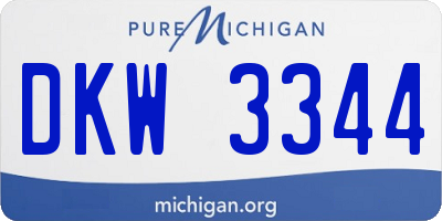 MI license plate DKW3344