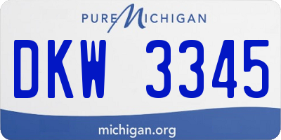 MI license plate DKW3345