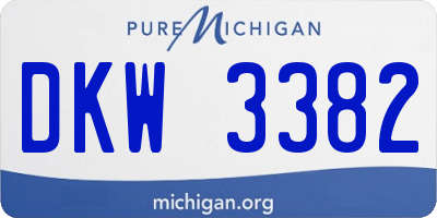 MI license plate DKW3382