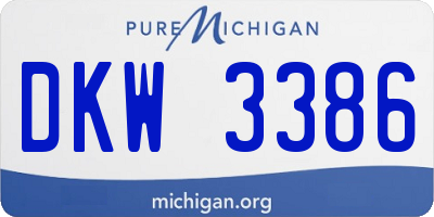 MI license plate DKW3386