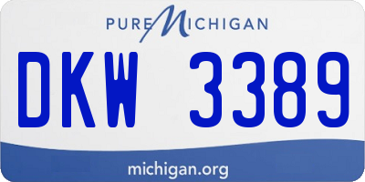 MI license plate DKW3389