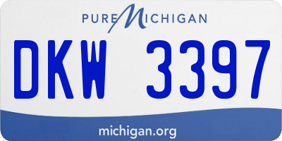 MI license plate DKW3397