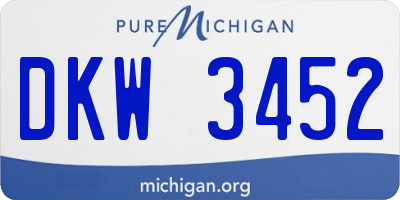 MI license plate DKW3452
