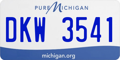 MI license plate DKW3541