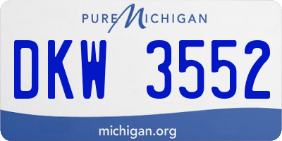 MI license plate DKW3552
