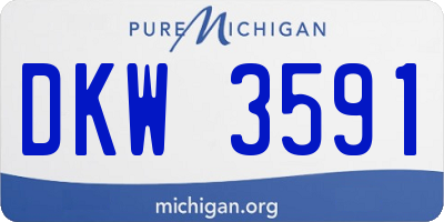 MI license plate DKW3591