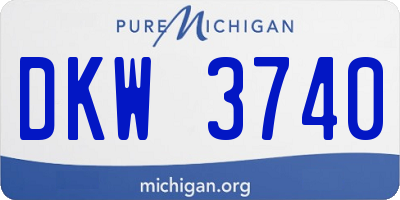 MI license plate DKW3740