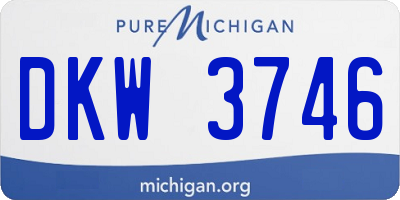 MI license plate DKW3746