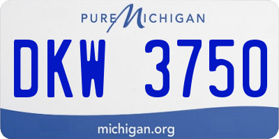 MI license plate DKW3750