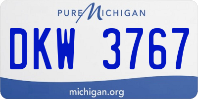 MI license plate DKW3767