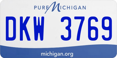 MI license plate DKW3769
