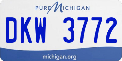 MI license plate DKW3772