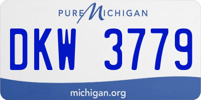 MI license plate DKW3779