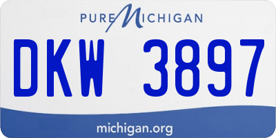 MI license plate DKW3897