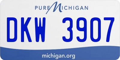 MI license plate DKW3907