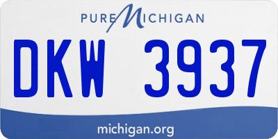 MI license plate DKW3937