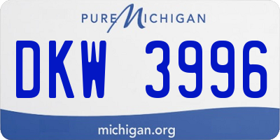 MI license plate DKW3996