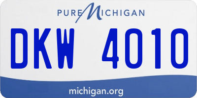 MI license plate DKW4010