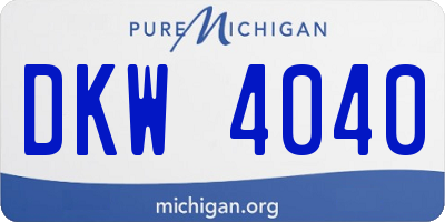 MI license plate DKW4040