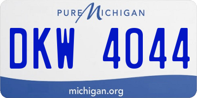 MI license plate DKW4044