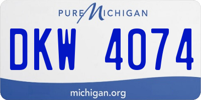 MI license plate DKW4074