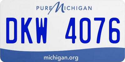 MI license plate DKW4076