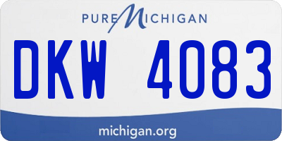 MI license plate DKW4083
