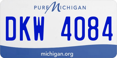 MI license plate DKW4084