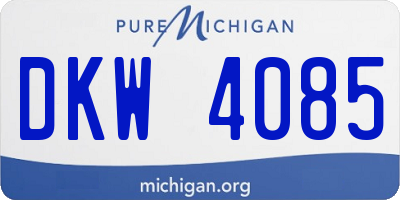 MI license plate DKW4085