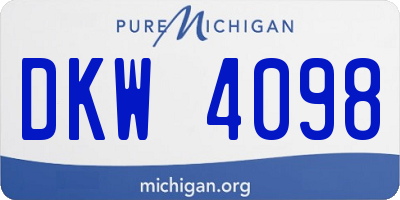 MI license plate DKW4098