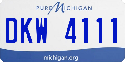 MI license plate DKW4111