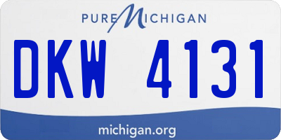 MI license plate DKW4131