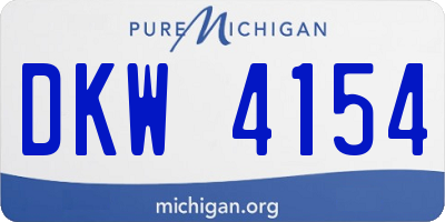 MI license plate DKW4154