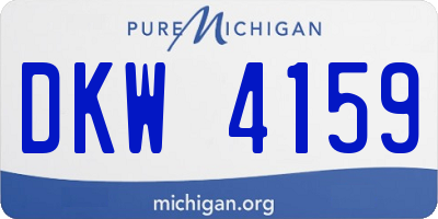 MI license plate DKW4159