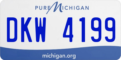 MI license plate DKW4199