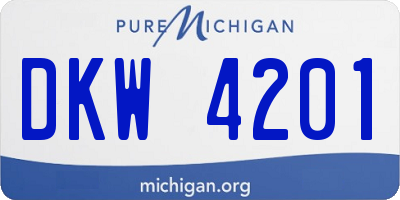 MI license plate DKW4201