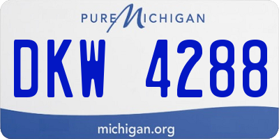 MI license plate DKW4288