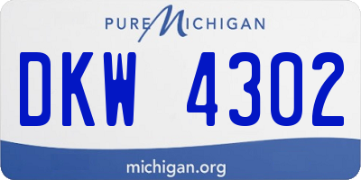MI license plate DKW4302