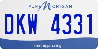MI license plate DKW4331